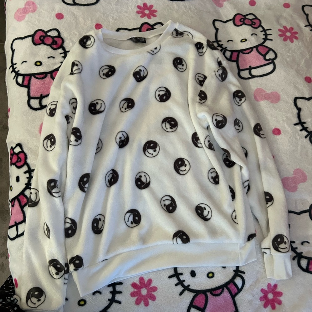 White and Black Yin Yang Sweater